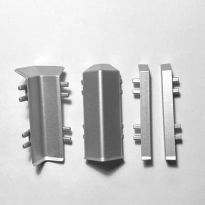 Накладной дизайнерский плинтус на алюминиевых клипсах Sintezal P-95, H=70mm.