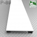 Дизайнерський алюмінієвий плінтус для підлоги Sintezal P-89W, H=60mm. Білий