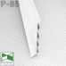 Накладний плінтус алюмінієвий плінтус зі збільшеним перекриттям підлоги Sintezal P-85W, H=80mm. Білий