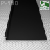 Скритий алюмінієвий плінтус під стінові панелі, висота 100 мм. | Sintezal Р-110B, Чорний
