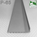 Плоский алюмінієвий плінтус для підлоги Sintezal P-65, 60х14,5х2500мм.
