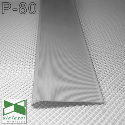 Анодований алюмінієвий плінтус для підлоги Sintezal P-80, 80х10х2500мм. 