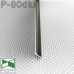 Плоский плинтус из брашированного алюминия Sintezal P-80DK, H=80mm. Кофейный