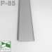Дизайнерський алюмінієвий плінтус для підлоги Sintezal P-85, H=80mm.