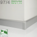 Дизайнерський алюмінієвий плінтус для підлоги Profilpas Metal Line 97/4, H=40mm.