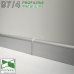 Дизайнерський алюмінієвий плінтус для підлоги Profilpas Metal Line 97/4, H=40mm.