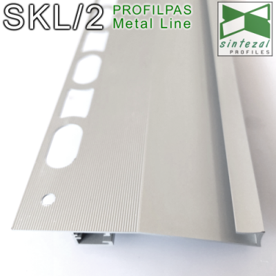 Скрытый алюминиевый плинтус для пола с LED-подсветкой Profilpas Metal Line XL Design SKL/2, H=60mm.