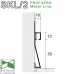 Скритий LED плінтус алюмінієвий під гіпсокартон  Profilpas SKL/2, H=63mm. 