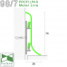 Итальянский алюминиевый плинтус с большим нахлёстом на пол Profilpas Metal Line 98/7SF. H=70mm. Анодированный