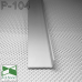 Скритий плінтус алюмінієвий прихованого монтажу Sintezal P-104, H=40mm.
