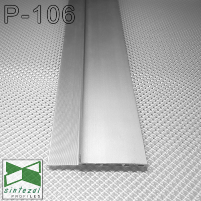 Скритий плінтус алюмінієвий під вставку Sintezal P-106, висота 53 мм.