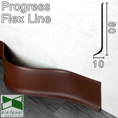 Гнучкий плінтус для підлоги Progress Flex Skirting світло-коричневий