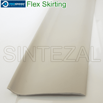 Гибкий плинтус для пола Progress Flex Skirting 60x10mm., Светло-серый