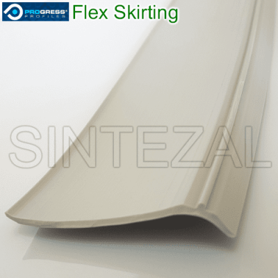 Гибкий плинтус для пола Progress Flex Skirting 60x10mm., Светло-серый