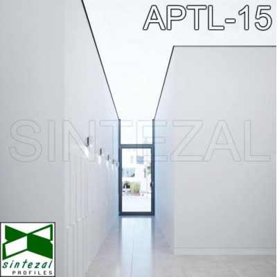Алюмінієвий профіль для створення тіньового шва 15х20x2500 мм. Sintezal APTL-15